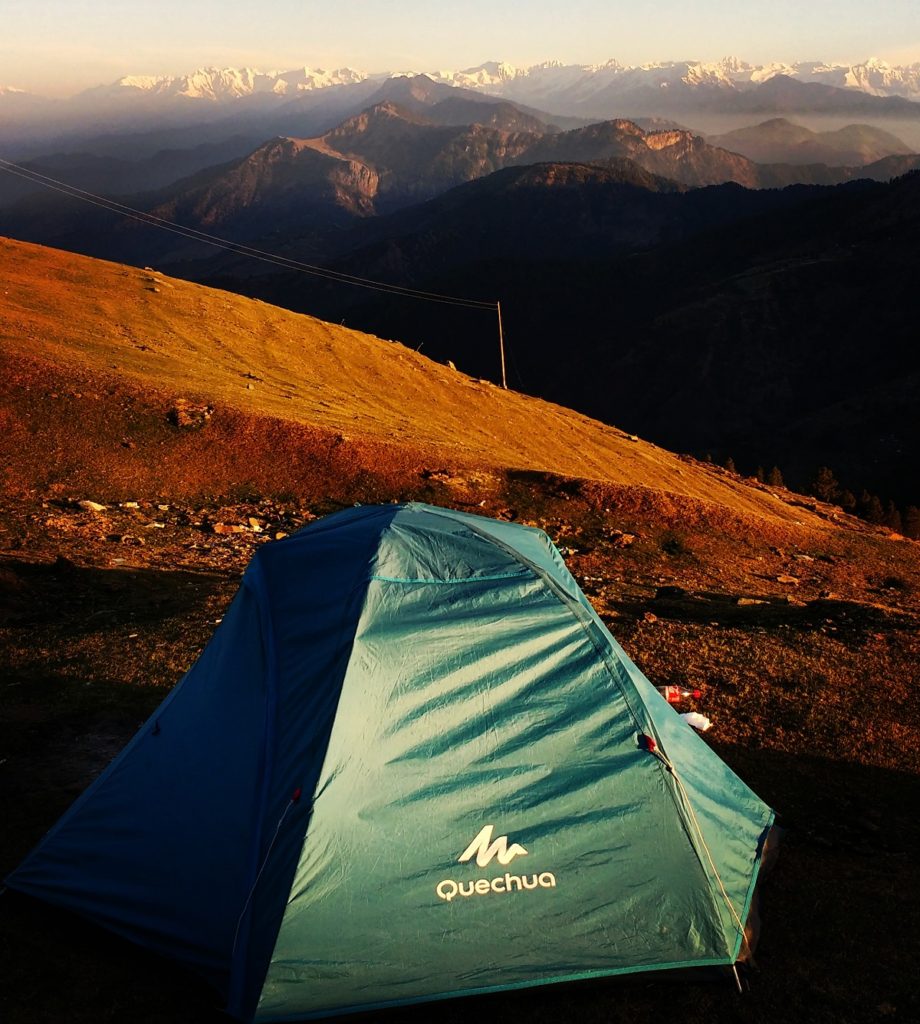 Camping at Prashar Lake