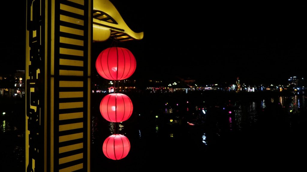 Night River view from Bridge at Hoi An