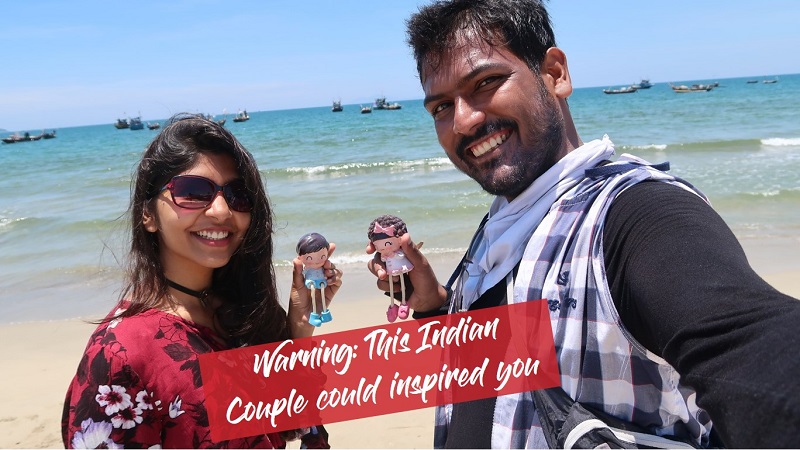 indian couple travelling the world